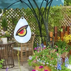 Eye Decoy to Scare Birds Away Bird Device with Hanging Outdoors Reflective Scarer and Bird Sticker Keep Birds Away Home and Garden Jewelry Christmas Tree Decor 1 PCS