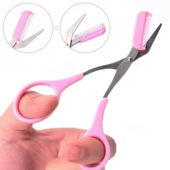 Eyebrow Trimmer Scissor With Comb Lady Woman Men Hair Removal Grooming Shaping Stainless Steel Eyebrow Remover Makeup Tool