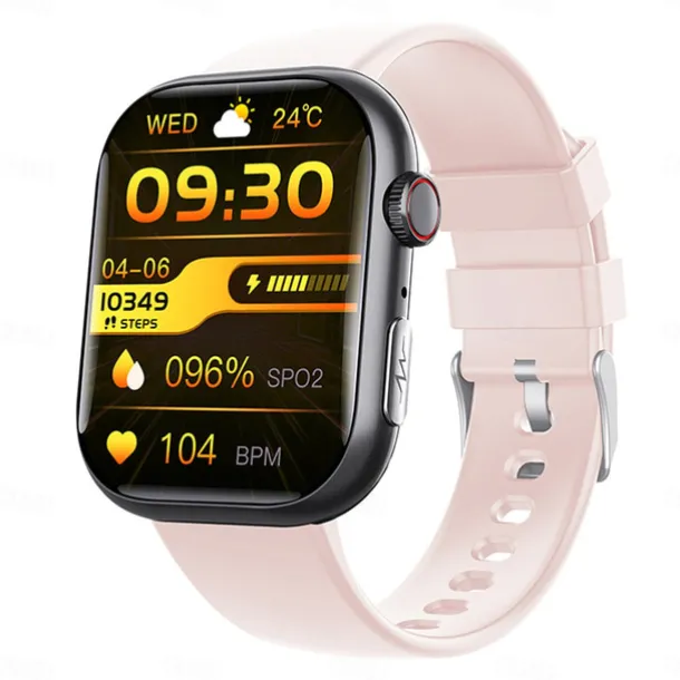 F100 Smart Watch Bluetooth Call 2.1inch Large Screen ECG HRV 24 Hrs Heart Rate Health Monitor SOS Men Women Smartwatch