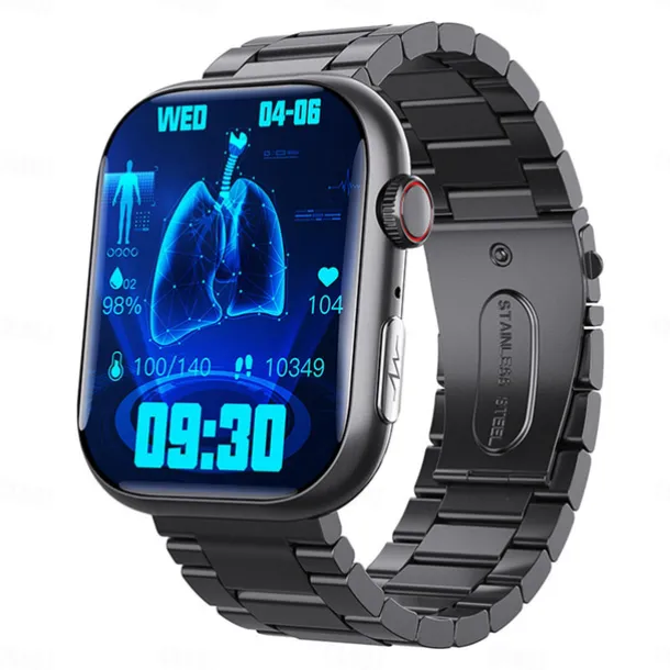 F100 Smart Watch Bluetooth Call 2.1inch Large Screen ECG HRV 24 Hrs Heart Rate Health Monitor SOS Men Women Smartwatch