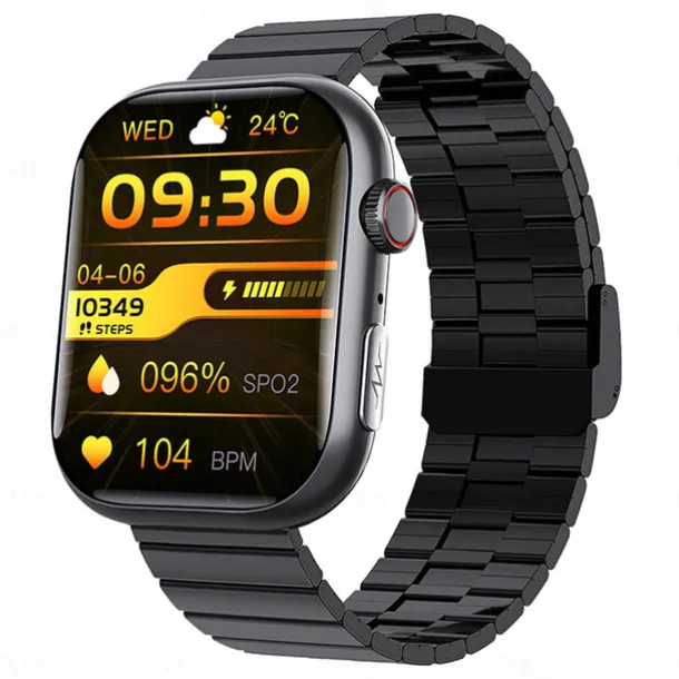 F100 Smart Watch Bluetooth Call 2.1inch Large Screen ECG HRV 24 Hrs Heart Rate Health Monitor SOS Men Women Smartwatch