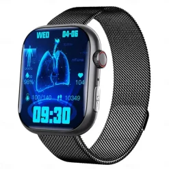 F100 Smart Watch Bluetooth Call 2.1inch Large Screen ECG HRV 24 Hrs Heart Rate Health Monitor SOS Men Women Smartwatch