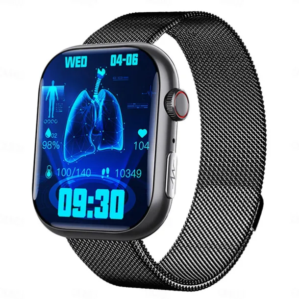 F100 Smart Watch Bluetooth Call 2.1inch Large Screen ECG HRV 24 Hrs Heart Rate Health Monitor SOS Men Women Smartwatch