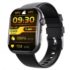 F100 Smart Watch Bluetooth Call 2.1inch Large Screen ECG HRV 24 Hrs Heart Rate Health Monitor SOS Men Women Smartwatch