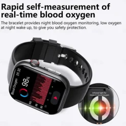 F100 Smart Watch Bluetooth Call 2.1inch Large Screen ECG HRV 24 Hrs Heart Rate Health Monitor SOS Men Women Smartwatch