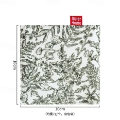 Fabric Coaster With Printed Double-Layer Insulation Pad, Simple Style Square Mug Pad