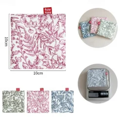 Fabric Coaster With Printed Double-Layer Insulation Pad, Simple Style Square Mug Pad