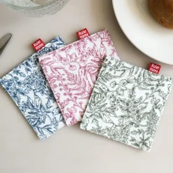 Fabric Coaster With Printed Double-Layer Insulation Pad, Simple Style Square Mug Pad