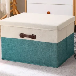 Fabric Folding Storage Box Household Wardrobe Quilt Finishing Box With Lid Large Storage Basket Car Drawer Type Storage Box
