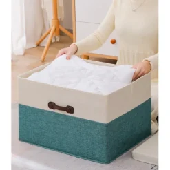 Fabric Folding Storage Box Household Wardrobe Quilt Finishing Box With Lid Large Storage Basket Car Drawer Type Storage Box