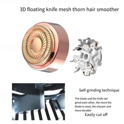 Facial Hair Remover for Women, Lip Eyebrow Trimmer Hair Remover Mini Shaver Epilator for Women