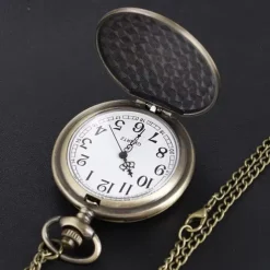 Fair Libra Cross Emblem Quartz Pocket Watch Retro Fashion Men's and Women's Necklace Pendant Student's Best Gift