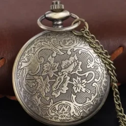 Fair Libra Cross Emblem Quartz Pocket Watch Retro Fashion Men's and Women's Necklace Pendant Student's Best Gift