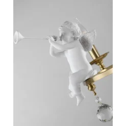 Farmhouse Candle Chandelier Angel 3/6-Light 55/70cm for Living Room, Rustic Industrial Pendant Ceiling Light fixture, Vintage Ceiling Hanging Lamp for Bedroom Hallway Kitchen Dining Room Foyer 110-240V