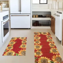Farmhouse Chicken Area Rug Kitchen Mat Non-Slip Oil Proof Floor Mat Livingroom Rug Indoor Outdoor Mat Bedroom Decor Bathroom Mat Entrance Rug Door Mat