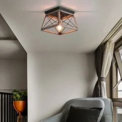 Farmhouse Pendant Light Fixtures Ceiling Hanging Pendant Lights for Kitchen Island, Dining Room Industrial Chandelier with Rustic Wooden Grain Finish