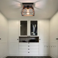 Farmhouse Pendant Light Fixtures Ceiling Hanging Pendant Lights for Kitchen Island, Dining Room Industrial Chandelier with Rustic Wooden Grain Finish