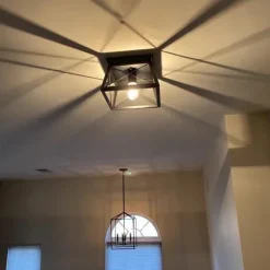 Farmhouse Pendant Light Fixtures Ceiling Hanging Pendant Lights for Kitchen Island, Dining Room Industrial Chandelier with Rustic Wooden Grain Finish