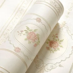 Farmhouse Style Wallpaper Non-woven Wallpaper Adhesive Required Wall Mural,Cabinet Furniture Countertop Paper Roll Wallpaper,20.8"x374" /53x950cm 1 Roll(Need Glue)