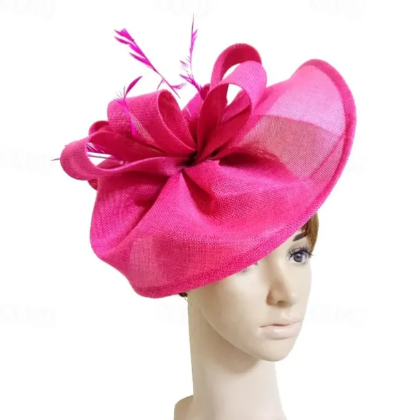 Fascinators Fabric Kentucky Derby Horse Race Elegant Retro With Feather Bowknot Headpiece Headwear