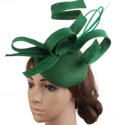 Fascinators Faux Linen Wedding Kentucky Cocktail Royal Astcot Fashion Vintage With Bowknot Headpiece Headwear dress to impress Race Day Dress