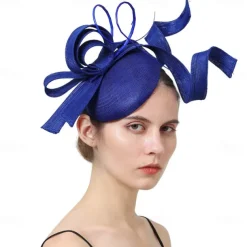 Fascinators Faux Linen Wedding Kentucky Cocktail Royal Astcot Fashion Vintage With Bowknot Headpiece Headwear dress to impress Race Day Dress