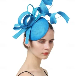 Fascinators Faux Linen Wedding Kentucky Cocktail Royal Astcot Fashion Vintage With Bowknot Headpiece Headwear dress to impress Race Day Dress