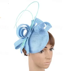 Fascinators Faux Linen Wedding Kentucky Cocktail Royal Astcot Fashion Vintage With Bowknot Headpiece Headwear dress to impress Race Day Dress