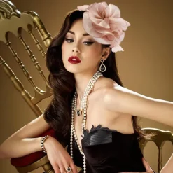 Fascinators Hat Flower Mesh Multi Color Feathers Ribbons on Headband and Clip Tea Party Headwear for Girls Women