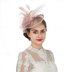 Fascinators Hat Tea Party Hat for Women Kentucky Derby Wedding Flower Cocktail Mesh Feathers Headpiece