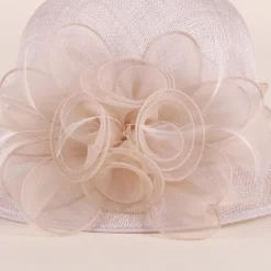 Fascinators Hats Flax Feather Bowler / Cloche Hat Sun Hat Top Hat Wedding Casual Kentucky Horse Race Ladies Day Romantic Wedding Princess With Headpiece Headwear dress to impress