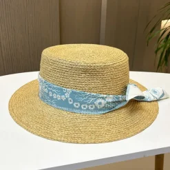 Fascinators Hats Headwear Acrylic / Cotton Straw Straw Hat Sun Hat Holiday Beach Elegant Simple With Ribbons Pure Color Headpiece Headwear