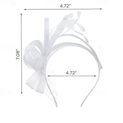 Fascinators Headband with Feather, Women's Tea Party Hat for Kentucky Derby, Cocktail, Wedding, Fancy Dress Party