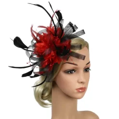 Fascinators Headwear Headpiece Tulle Feathers Formal Business / Ceremony / Fall Wedding Kentucky Horse Race Ladies Day Vintage Elegant With Feather Bowknot Headpiece Headwear Race Day Dress
