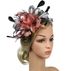 Fascinators Headwear Headpiece Tulle Feathers Formal Business / Ceremony / Fall Wedding Kentucky Horse Race Ladies Day Vintage Elegant With Feather Bowknot Headpiece Headwear Race Day Dress