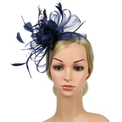Fascinators Headwear Headpiece Tulle Feathers Formal Business / Ceremony / Fall Wedding Kentucky Horse Race Ladies Day Vintage Elegant With Feather Bowknot Headpiece Headwear Race Day Dress