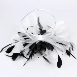 Fascinators Headwear Headpiece Tulle Feathers Formal Business / Ceremony / Fall Wedding Kentucky Horse Race Ladies Day Vintage Elegant With Feather Bowknot Headpiece Headwear Race Day Dress