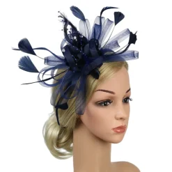 Fascinators Headwear Headpiece Tulle Feathers Formal Business / Ceremony / Fall Wedding Kentucky Horse Race Ladies Day Vintage Elegant With Feather Bowknot Headpiece Headwear Race Day Dress