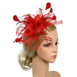 Fascinators Headwear Headpiece Tulle Feathers Formal Business / Ceremony / Fall Wedding Kentucky Horse Race Ladies Day Vintage Elegant With Feather Bowknot Headpiece Headwear Race Day Dress