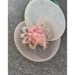 Fascinators Headwear Headpiece Net Veil Hat Wedding Ladies Day With Floral Face Veil Headpiece Headwear