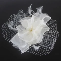 Fascinators Kentucky Derby Hat Organza Polyester / Polyamide Fedora Hat Floppy Hat Veil Hat Tea Party Horse Race Ladies Day Vintage Vintage Style Elegant With Feather Appliques