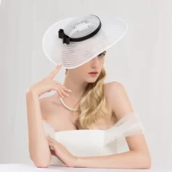Fascinators Kentucky Derby Hat Hats Tulle Saucer Hat Special Occasion Party / Evening Horse Race Ladies Day Melbourne Cup With Bowknot Headpiece Headwear