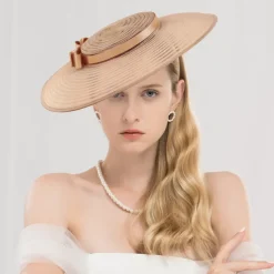 Fascinators Kentucky Derby Hat Hats Tulle Saucer Hat Special Occasion Party / Evening Horse Race Ladies Day Melbourne Cup With Bowknot Headpiece Headwear