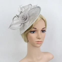 Fascinators Kentucky Derby Hat Flowers Headwear Plastic Saucer Hat Wedding Special Occasion Party / Evening Ladies Day Melbourne Cup With Floral Headpiece Headwear