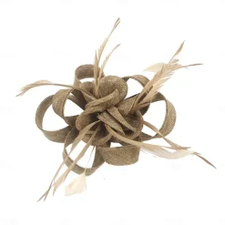 Fascinators Kentucky Derby Hat Headwear Organza Polyester / Polyamide Fedora Hat Veil Hat Tea Party Horse Race Ladies Day Vintage Style Vintage Elegant With Feather Appliques Headpiece