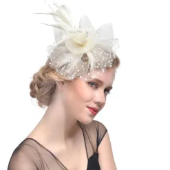 Fascinators Kentucky Derby Hat Headwear Organza Polyester / Polyamide Bucket Hat Party Holiday Melbourne Cup Cocktail Royal Astcot With Feather MiniSpot Headwear