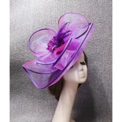 Fascinators Net Veil Hat Wedding Horse Race With Feather Cap Headpiece Headwear