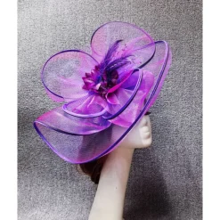 Fascinators Net Veil Hat Wedding Horse Race With Feather Cap Headpiece Headwear