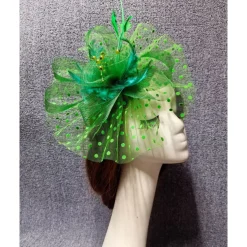 Fascinators Net Veil Hat Wedding Ladies Day With Feather Pearl Headpiece Headwear