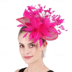 Fascinators Sinamay Wedding Tea Party Kentucky Derby Horse Race Ladies Day Vintage Fashion Handmade With Feather Headpiece Headwear